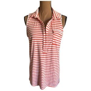 🌼 (4/$20) Verve: Striped Sleeveless Top in Orange and Off-White